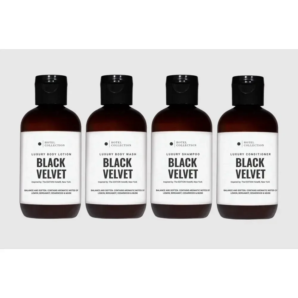 Black Velvet Body Care Travel Set Shampoo Wash Lotion NEW